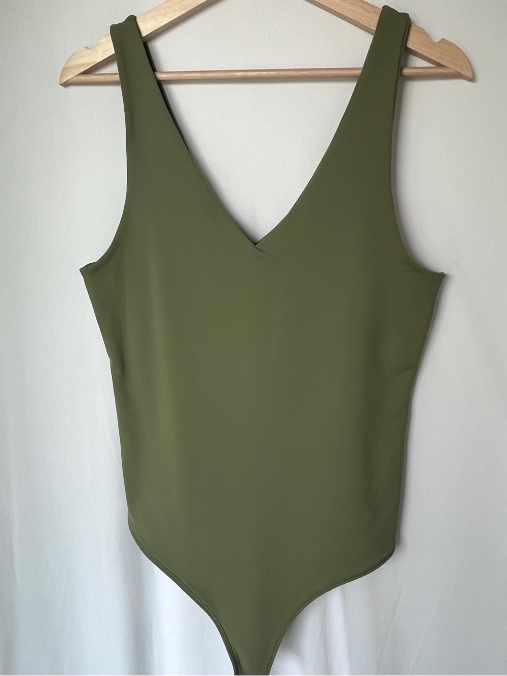 NWOT Abercrombie & Fitch Olive Green V-Neck Bodysuit